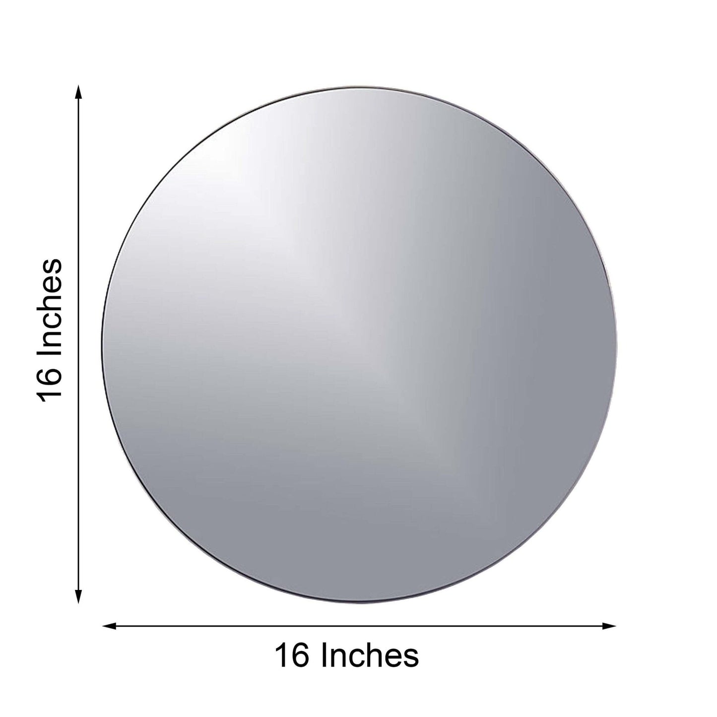 4 - Pack Hanging Wall Decor Round Glass Mirror Table Centerpiece - Decorative Reflective Display 16" - Linen Luxes