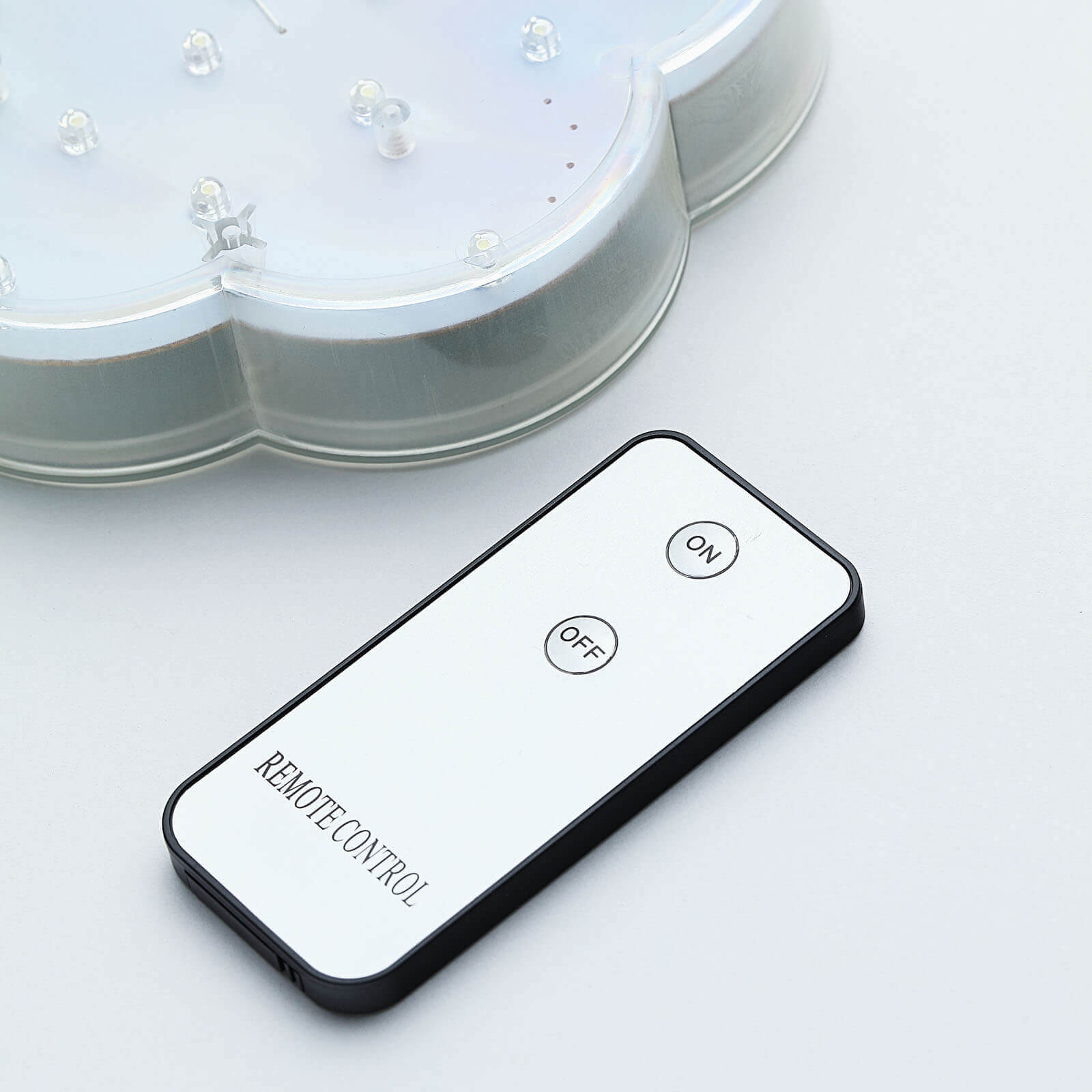 4 - Pack LED Disc Lights Flower Shaped Design White - 23 LEDs with Remote DIY Lighting 6" - Linen Luxes