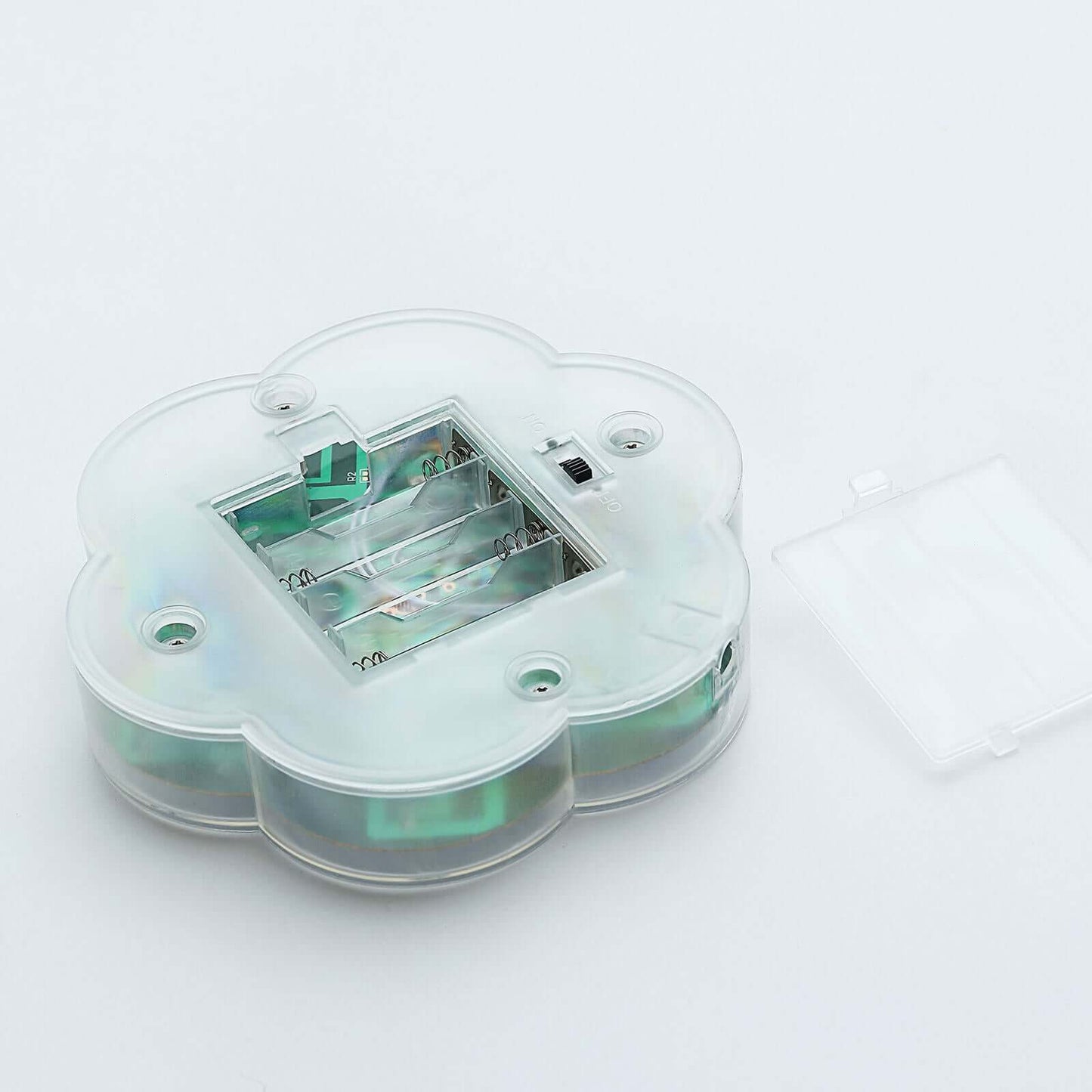 4 - Pack LED Disc Lights Flower Shaped Design White - 23 LEDs with Remote DIY Lighting 6" - Linen Luxes