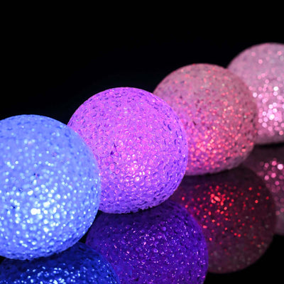 4 - Pack LED Mini Light Globes Color Changing - Battery Operated Ball Centerpiece Fillers 3" - Linen Luxes