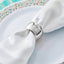 4 Pack Metallic Silver Hammered Pattern Metal Napkin Rings - Linen Luxes