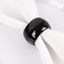 4 Pack Shiny Metallic Black Acrylic Napkin Rings - Linen Luxes
