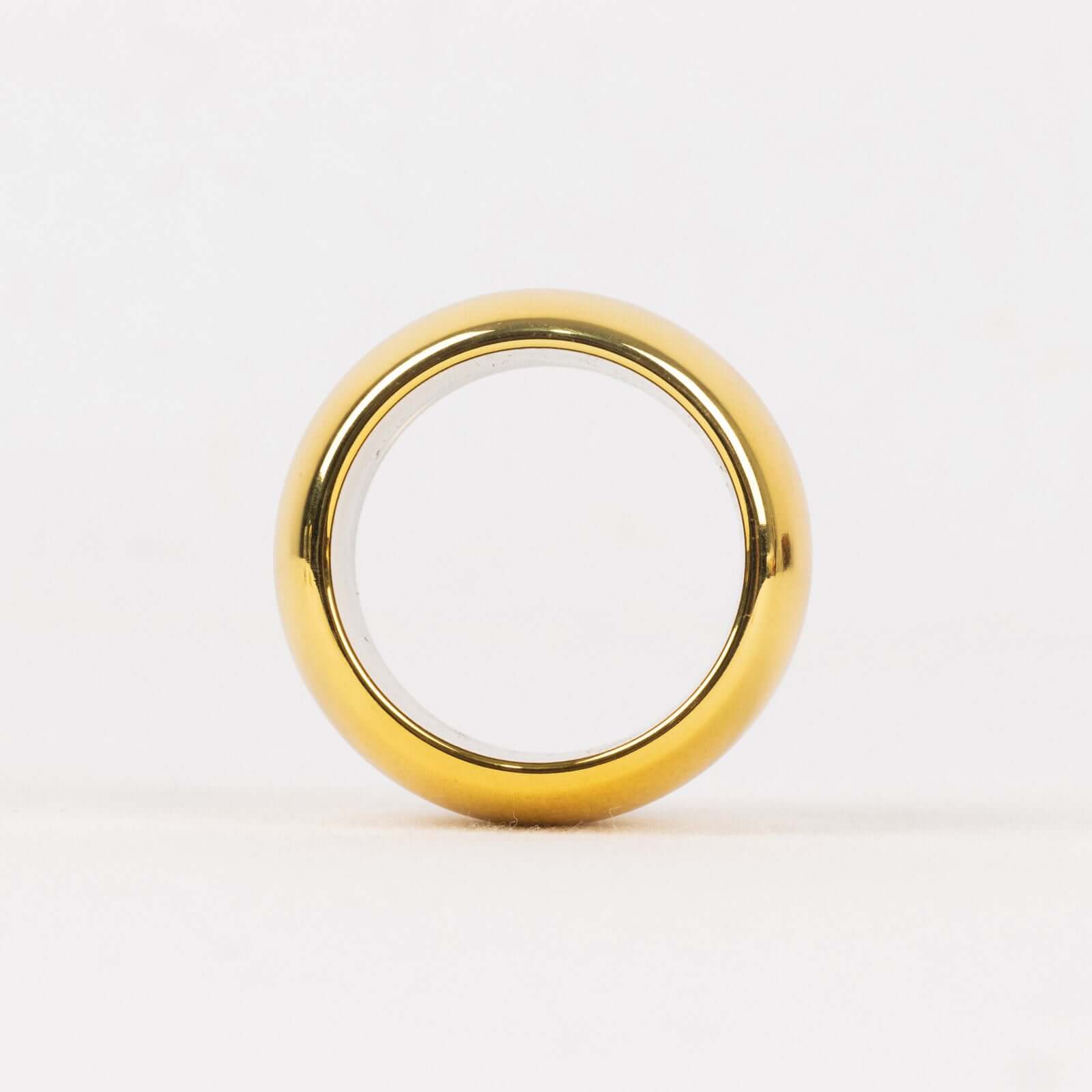 4 Pack Shiny Metallic Gold Acrylic Napkin Rings - Linen Luxes