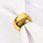4 Pack Shiny Metallic Gold Acrylic Napkin Rings - Linen Luxes