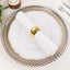 4 Pack Shiny Metallic Gold Acrylic Napkin Rings - Linen Luxes