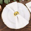 4 Pack Shiny Metallic Gold Acrylic Napkin Rings - Linen Luxes