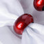 4 Pack Shiny Metallic Red Acrylic Napkin Rings - Linen Luxes