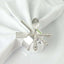 4 Pack Silver Metal Fork Knife Spoon Design Napkin Rings - Utensil Themed Napkin Holders