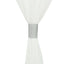 4 Pack Silver Rhinestone Mesh Velcro Backdrop Curtain Bands, Large Chair Sash Clip Tie Backs - 5"X10"