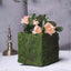 4 - Pack Square Planter Boxes Covered with Inner Lining Green Preserved Moss - Flower Basket Centerpieces 6" - Linen Luxes