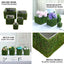 4 - Pack Square Planter Boxes Covered with Inner Lining Green Preserved Moss - Flower Basket Centerpieces 6" - Linen Luxes