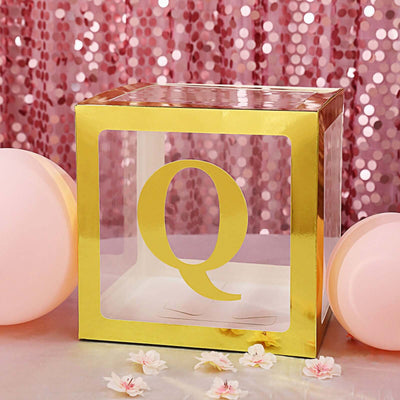 4-Pack Stickers Banner Custom Alphabet "Q" Design Gold - Text Stick-On Decorative Letters 5"