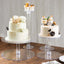 4 - Tier Acrylic Round Cake Stand Set Clear - Chic Sturdy Cupcake Holder Dessert Display Pedestal in Assorted Sizes for Wedding Buffet & Catering Displays - Linen Luxes