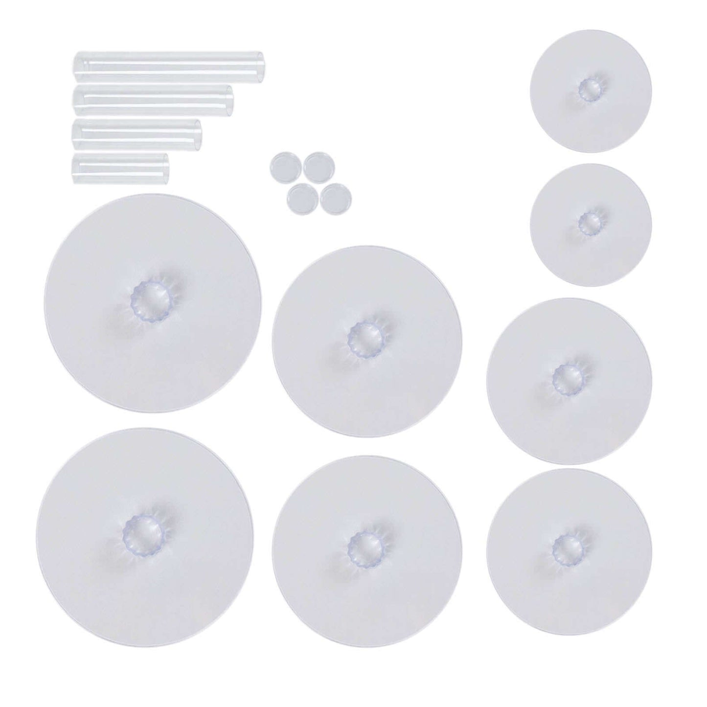 4 - Tier Acrylic XL Cake Stand Set Clear - Assorted Sizes for Buffet Party Tables - Linen Luxes