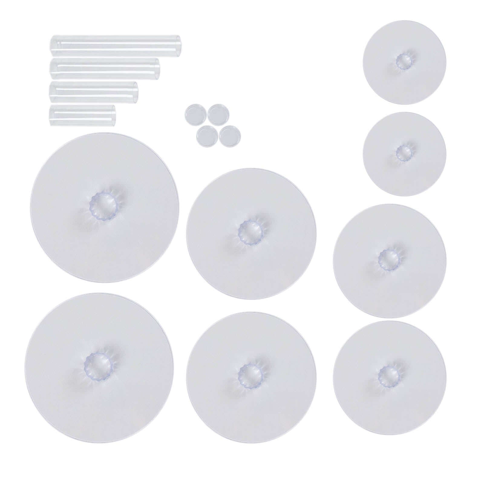 4 - Tier Acrylic XL Cake Stand Set Clear - Assorted Sizes for Buffet Party Tables - Linen Luxes