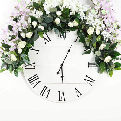 40" Artificial Eucalyptus Willow Leaf Ranunculus Flower Garland Vine - Linen Luxes