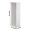 40" Floor Standing Silver Mirror Finish Acrylic Display Box, Pedestal Riser with Interchangeable Lid and Base - Linen Luxes