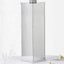 40" Floor Standing Silver Mirror Finish Acrylic Display Box, Pedestal Riser with Interchangeable Lid and Base - Linen Luxes