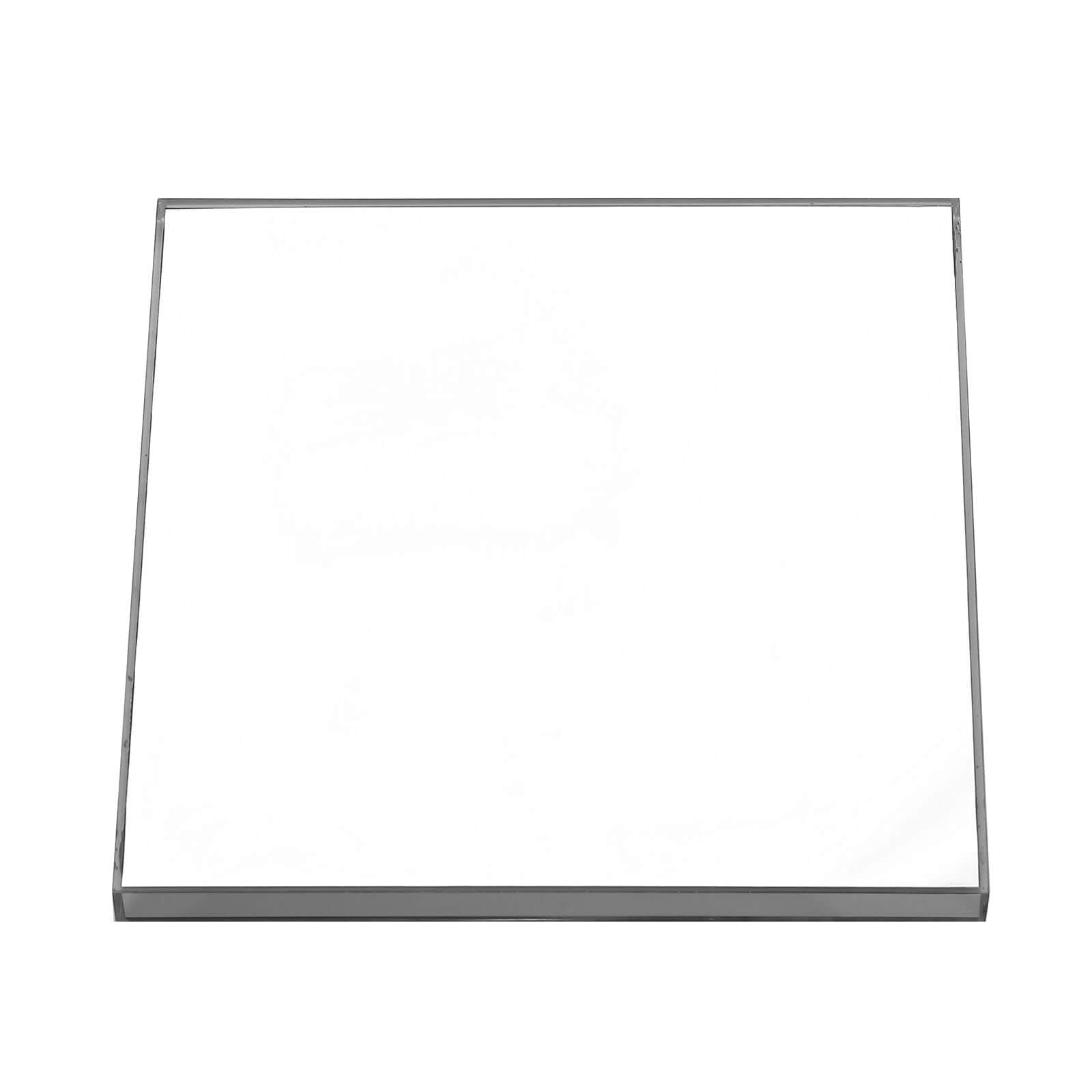 40" Floor Standing Silver Mirror Finish Acrylic Display Box, Pedestal Riser with Interchangeable Lid and Base - Linen Luxes