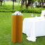 40" Gold Cylinder Display Column Stand, Pillar Pedestal Stand With Top Plate