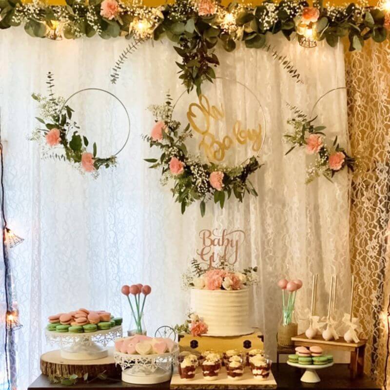 40" Gold Heavy Duty Metal Hoop Wreath, Floral Hoop - Linen Luxes