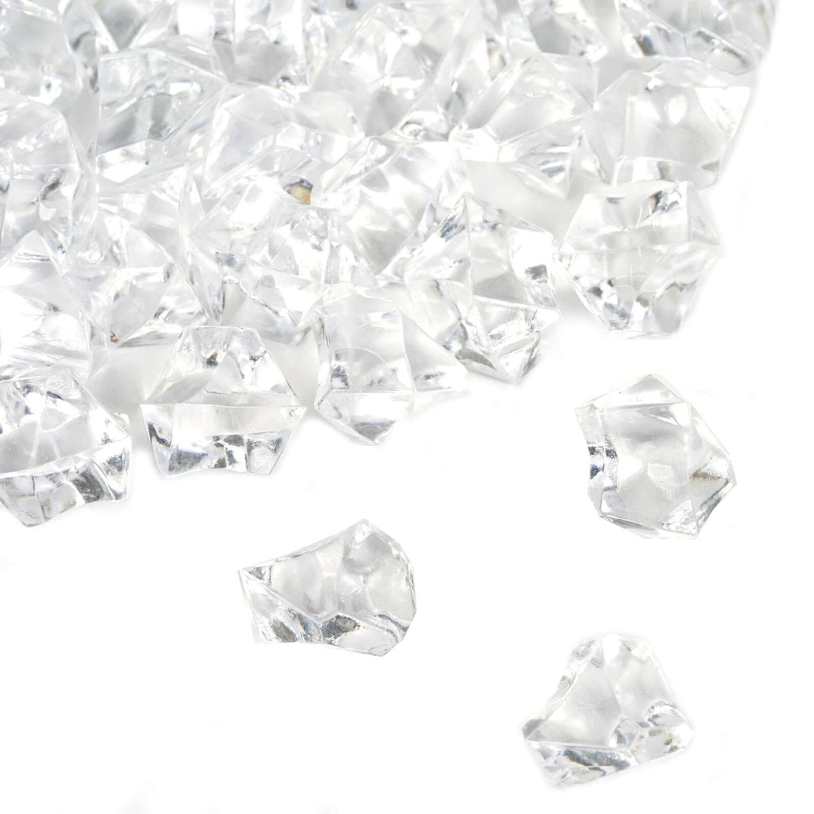400 Pcs Acrylic Ice Bead Vase Fillers Mini Clear - Chic DIY Craft Crystals for Wedding Centerpieces & Table Styling - Linen Luxes