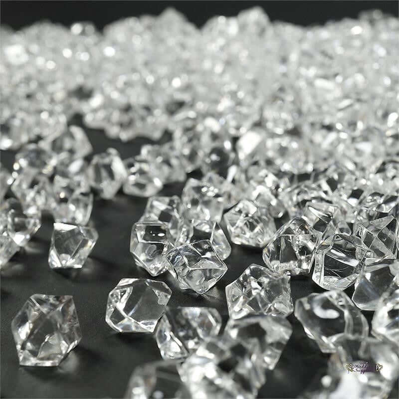 400 Pcs Acrylic Ice Bead Vase Fillers Mini Clear - Chic DIY Craft Crystals for Wedding Centerpieces & Table Styling - Linen Luxes