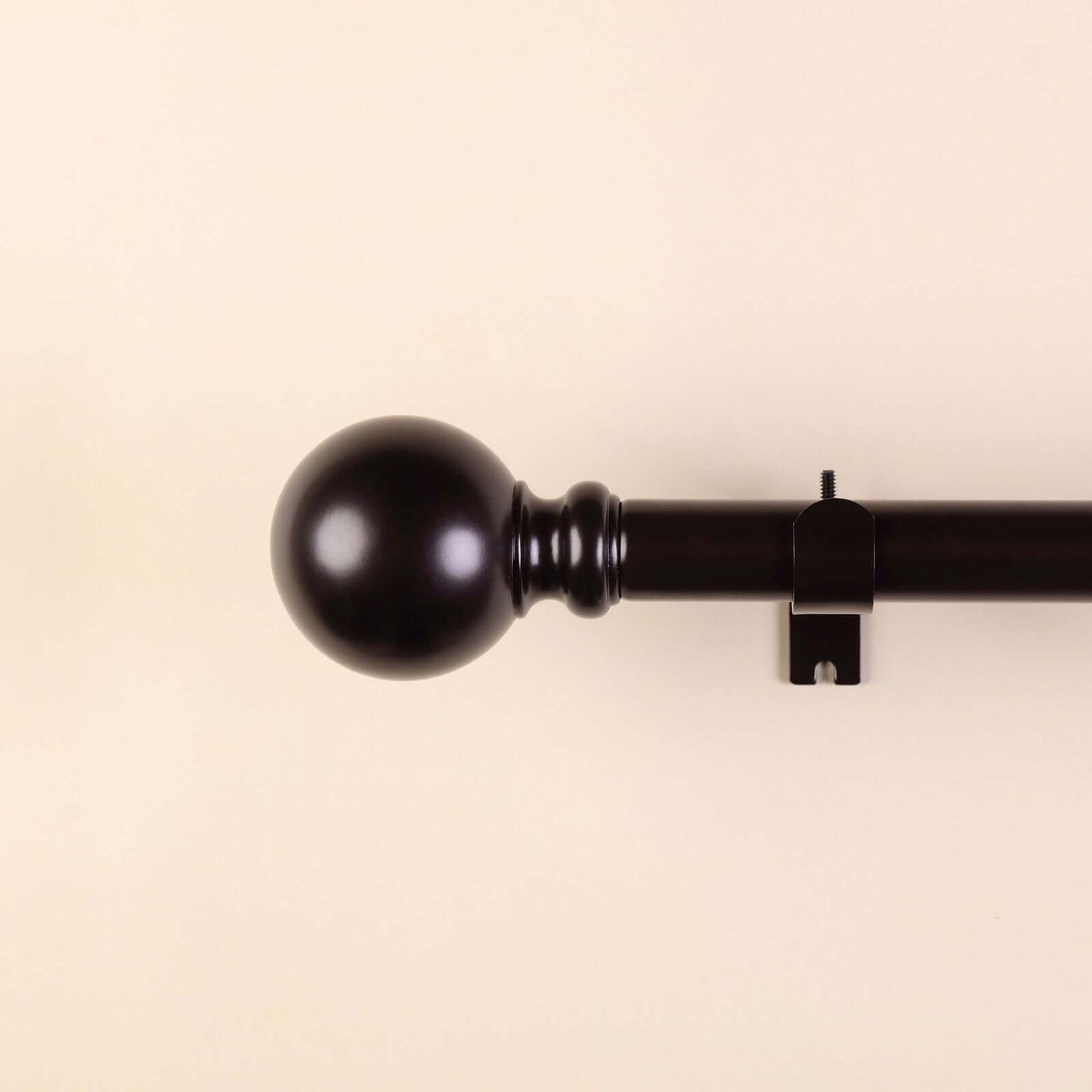 42" - 126" Adjustable Curtain Rod Set, Bronze, Round Finials - Linen Luxes