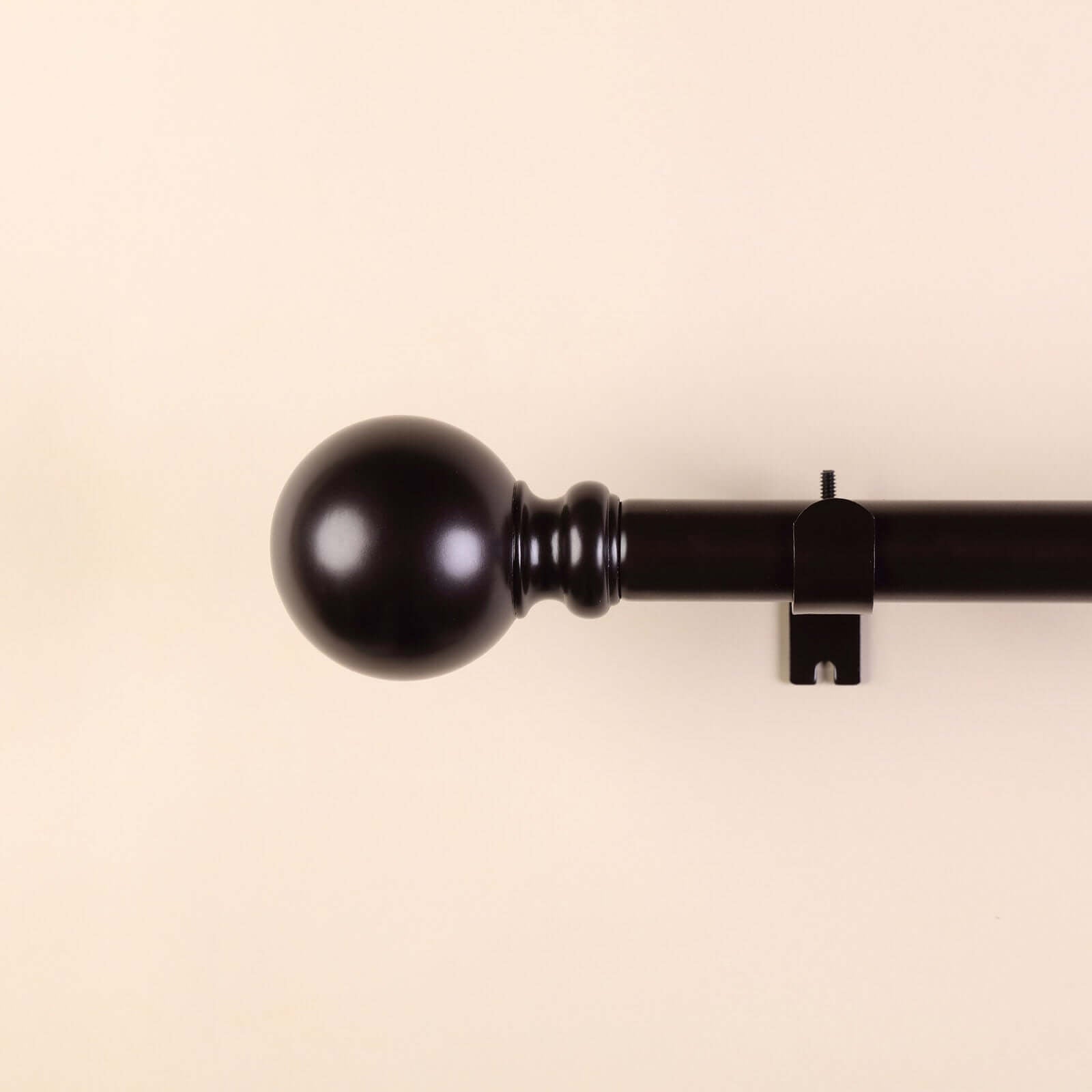 42" - 126" Adjustable Curtain Rod Set, Bronze, Round Finials - Linen Luxes