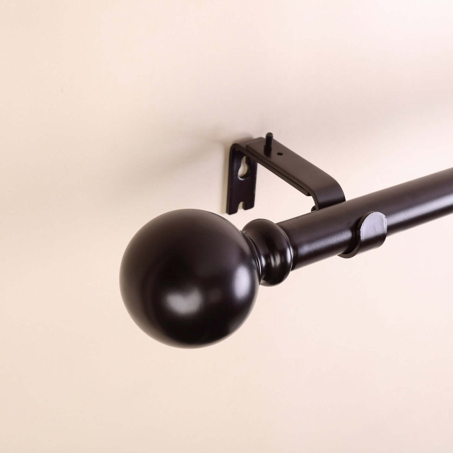 42" - 126" Adjustable Curtain Rod Set, Bronze, Round Finials - Linen Luxes