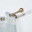 42" - 126" Adjustable Curtain Rod Set, Gold, Round Finials - Linen Luxes
