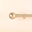 42" - 126" Adjustable Curtain Rod Set, Gold, Round Finials - Linen Luxes