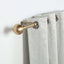 42" - 126" Adjustable Curtain Rod Set, Gold, Round Finials - Linen Luxes