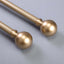 42" - 126" Adjustable Curtain Rod Set, Gold, Round Finials - Linen Luxes