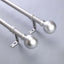 42" - 126" Adjustable Curtain Rod Set, Silver, Round Finials - Linen Luxes