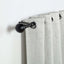 42" - 126" Adjustable Curtain Rod Sets, Black, Round Finials - Linen Luxes