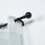 42" - 126" Adjustable Curtain Rod Sets, Black, Round Finials - Linen Luxes