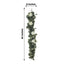 42" Green Artificial Eucalyptus Leaf, Ranunculus Flower Garland Vine - Linen Luxes
