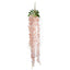 42" Silk Hanging Wisteria Flower Garland Vines in Blush, Elaborated 5 Full Strands in 1 Bush - Linen Luxes