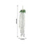 42" Silk Hanging Wisteria Flower Garland Vines in White, Elaborated 5 Full Strands in 1 Bush - Linen Luxes