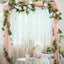 42" Silk Hanging Wisteria Flower Garland Vines in White, Elaborated 5 Full Strands in 1 Bush - Linen Luxes