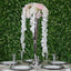 42" Silk Hanging Wisteria Flower Garland Vines in White, Elaborated 5 Full Strands in 1 Bush - Linen Luxes