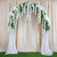 42" Silk Hanging Wisteria Flower Garland Vines in White, Elaborated 5 Full Strands in 1 Bush - Linen Luxes