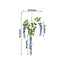 5 Pack 44" Silk Hanging Wisteria Flower Garland Vines in Dusty Blue, Elaborated 3 Full Strands in 1 Bush