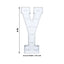 Giant LED Marquee Light Up Letter "Y", White 4ft Pre-Cut Foam Board with 10 Warm White Battery Operated LEDs, Glue Gun and Sticks