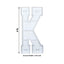 Giant LED Marquee Light Up Letter "K", White 4ft Pre-Cut Foam Board with 10 Warm White Battery Operated LEDs, Glue Gun and Sticks