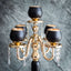 5 - Arm Metal Candelabra Candle Holder Gold/Black - Chic Table Centerpiece for Events 25" - Linen Luxes