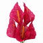 5 Bushes 19" Fuchsia Artificial Burlap Calla Lilies, Craft Flowers 25 Pcs - Linen Luxes
