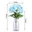 5 Bushes Baby Blue Artificial Silk Hydrangea Flower Bouquets - Linen Luxes