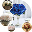 5 Bushes Baby Blue Artificial Silk Hydrangea Flower Bouquets - Linen Luxes